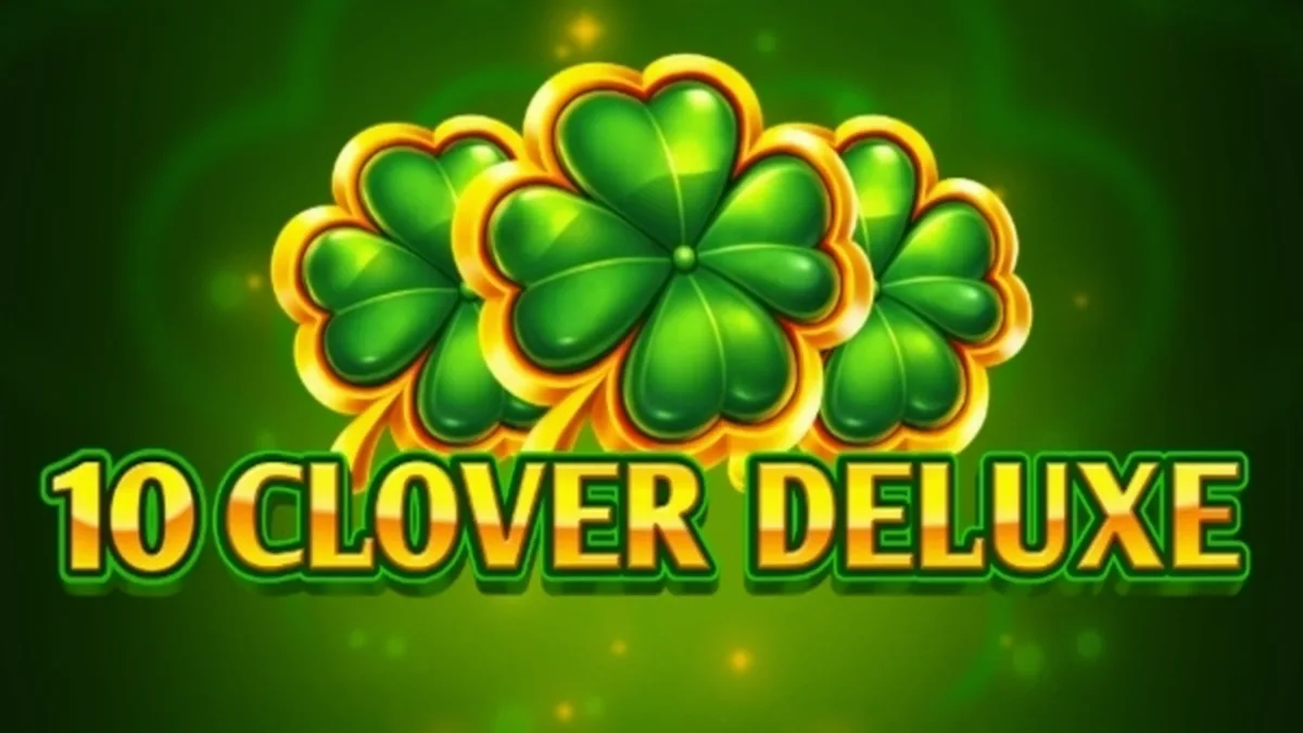 Tampilan visual slot 10 Clover Deluxe dengan tema keberuntungan